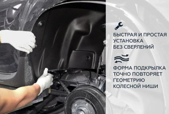 Подкрылки для Chevrolet Niva 2009- передняя пара Ново Пласт