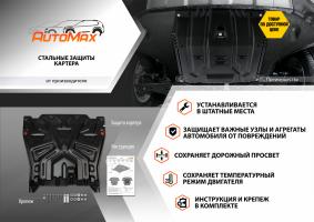 Защита картера и КПП AutoMax для Hyundai Tucson IV 2021-2024